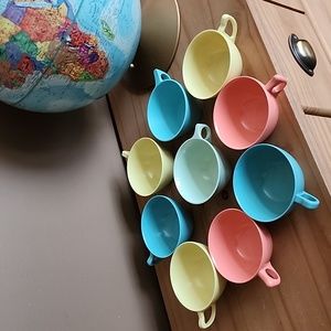 Vintage MELMAC cups Tecoware Texas Ware